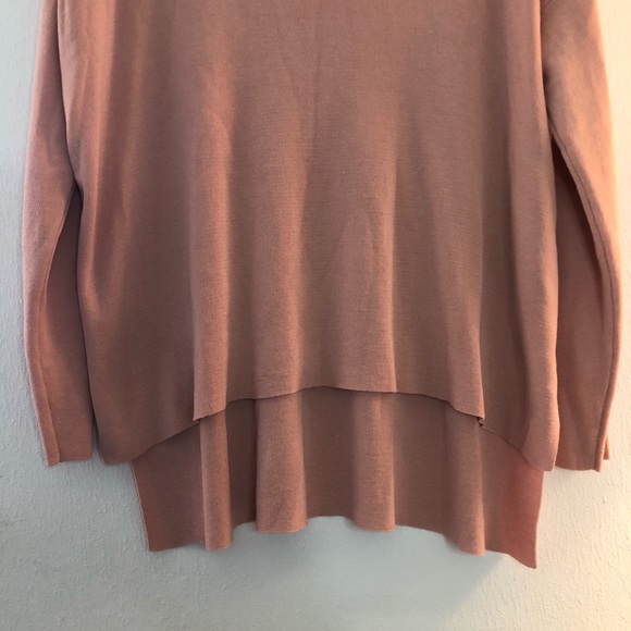 Eileen Fisher Sweater Blush Pink Rounded Neck High-Low Box Top Sz XL BNWT - Picture 6 of 10